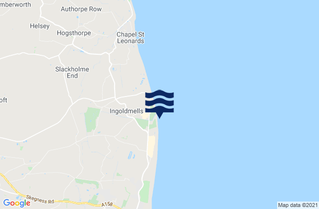 Ingoldmells Beach, United Kingdom tide times map