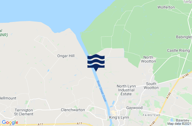 Kings Lynn, United Kingdom tide times map