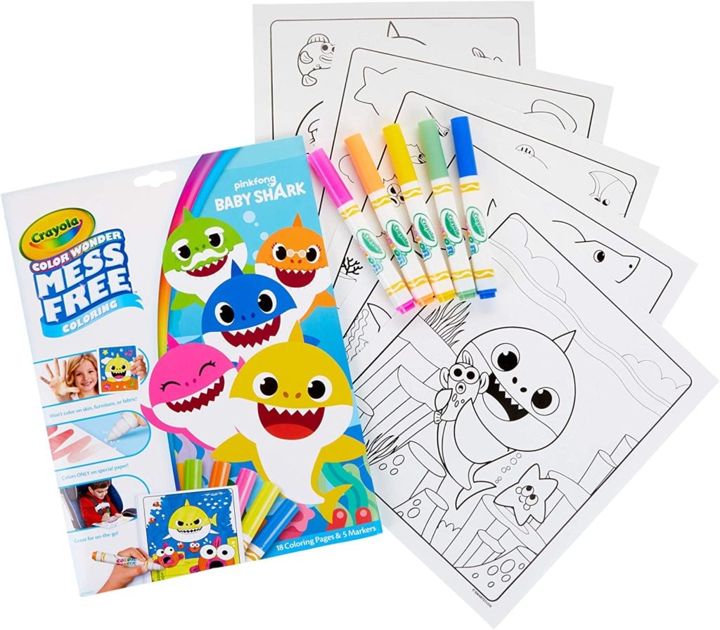 Crayola Baby Shark Mess Free Coloring Pages Gift Idea