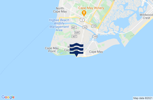 2nd Beach, United States tide chart map