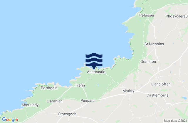Abercastle Beach, United Kingdom tide times map