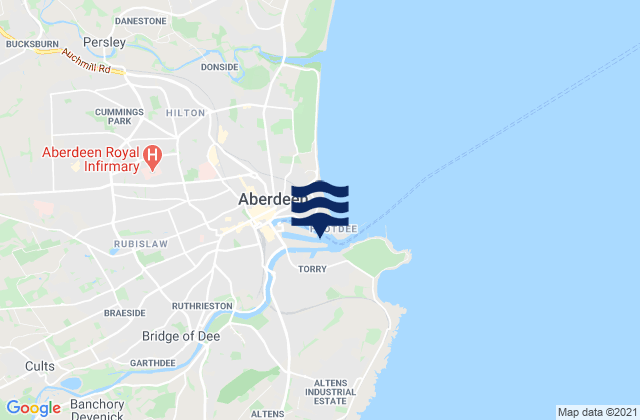 Aberdeen, United Kingdom tide times map