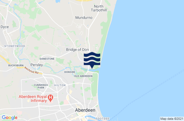 Aberdeen City, United Kingdom tide times map