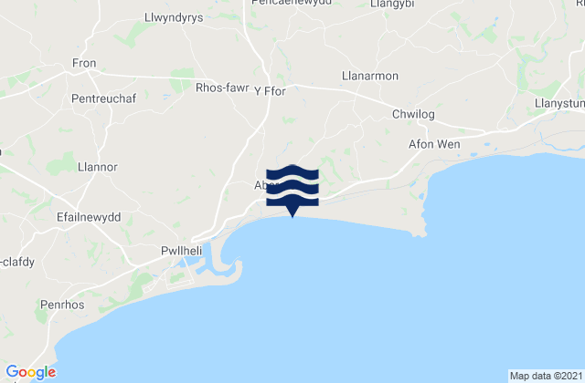 Abererch Beach, United Kingdom tide times map