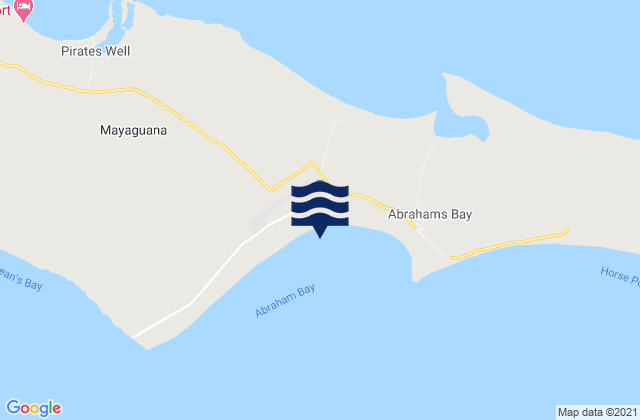 Abraham Bay Mayaguana Island, Haiti tide times map