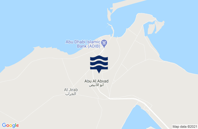Abu al Abyad, United Arab Emirates tide times map
