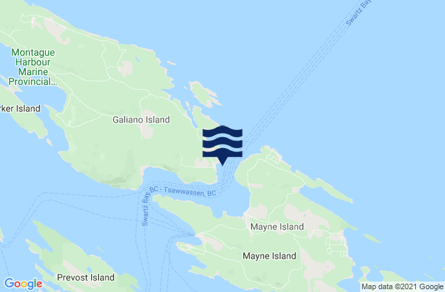 Active Pass Galiano Island, United States tide chart map