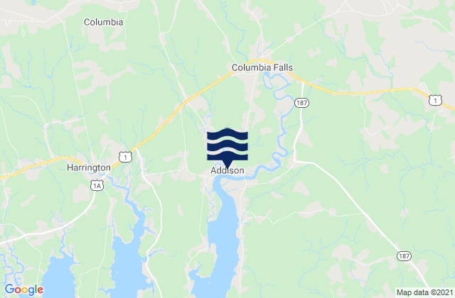 Addison, United States tide chart map