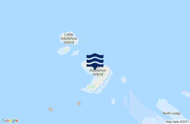 Adolphus Island, Australia tide times map