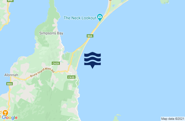 Adventure Bay, Australia tide times map