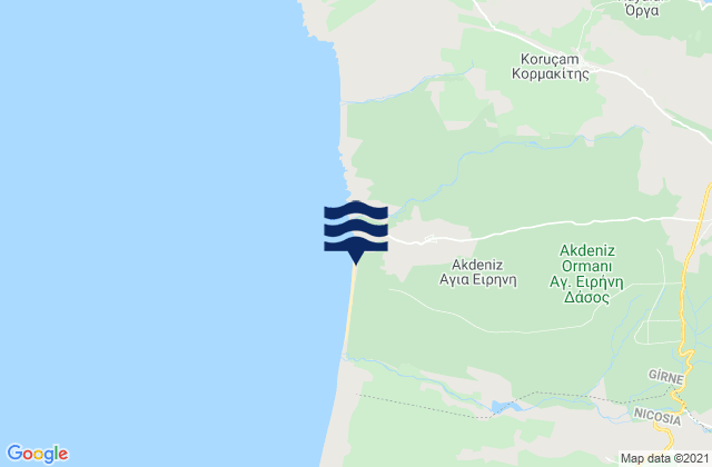 Agia Eirini, Cyprus tide times map