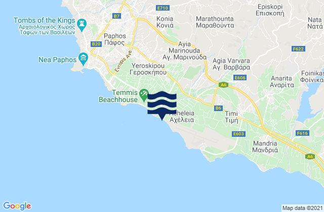 Agia Marinouda, Cyprus tide times map