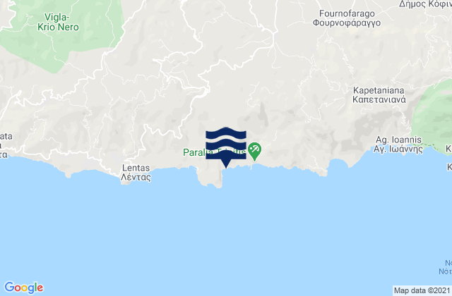 Agioi Deka, Greece tide times map