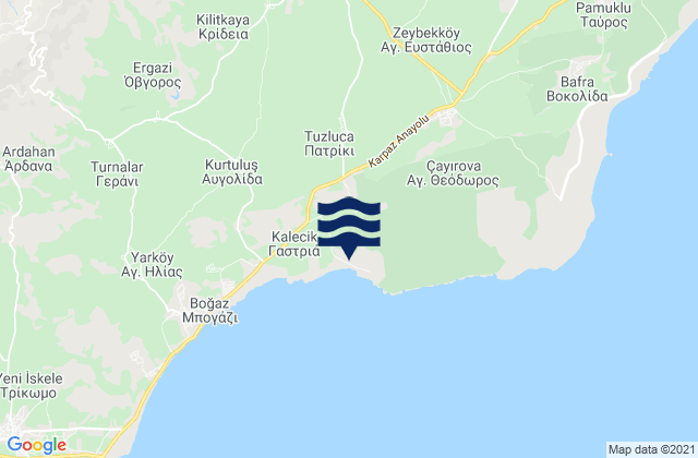 Agios Efstathios, Cyprus tide times map