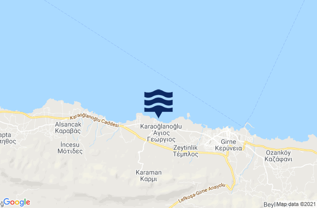 Agios Georgios, Cyprus tide times map