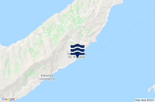 Agios Kirykos, Greece tide times map