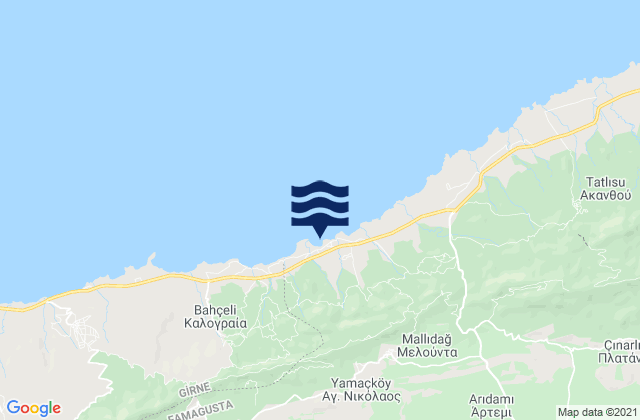 Agios Nikolaos, Cyprus tide times map