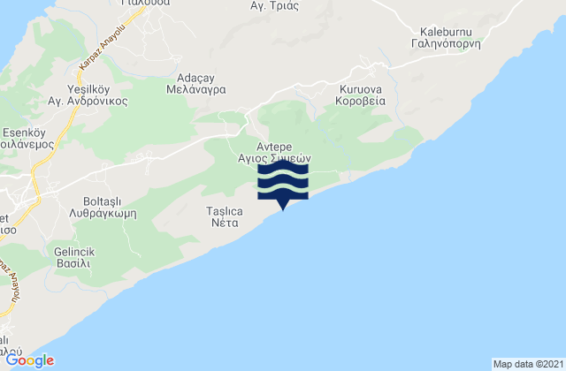 Agios Symeon, Cyprus tide times map