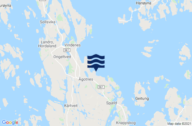 Agotnes, Norway tide times map