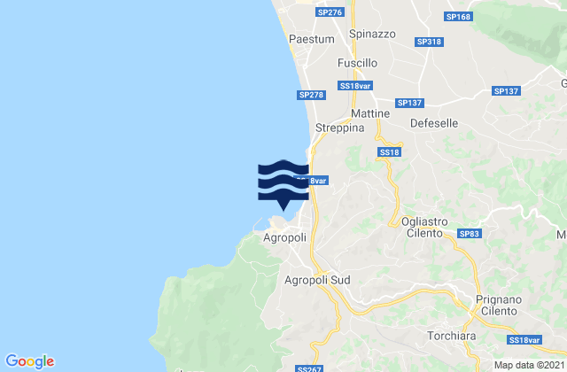 Agropoli, Italy tide times map