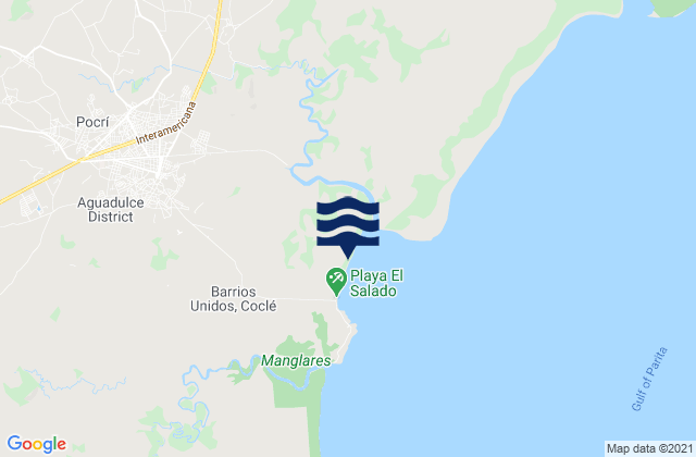 Aguadulce, Panama tide times map