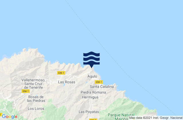 Agulo, Spain tide times map