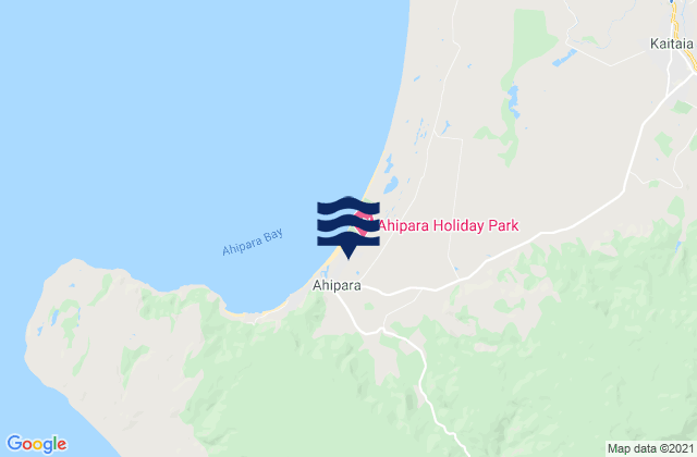 Ahipara, New Zealand tide times map