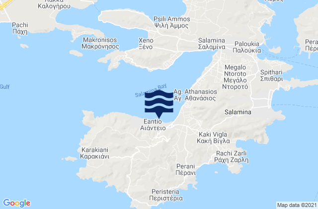 Aianteio, Greece tide times map