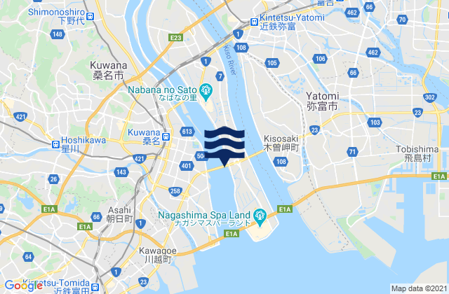 Aisai-shi, Japan tide times map