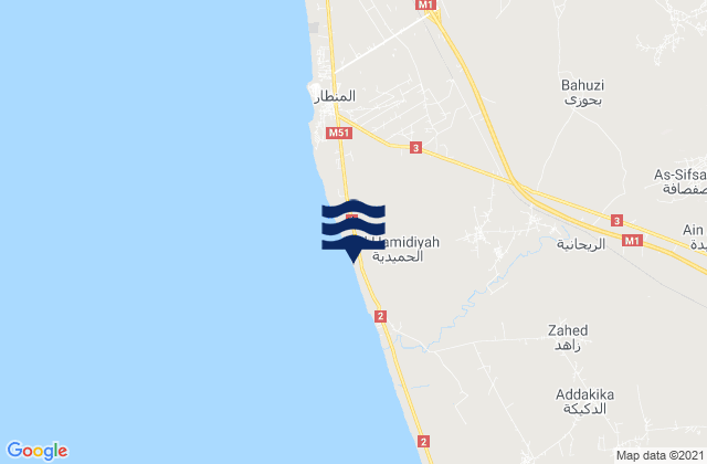 Al Hamidiyah, Syria tide times map
