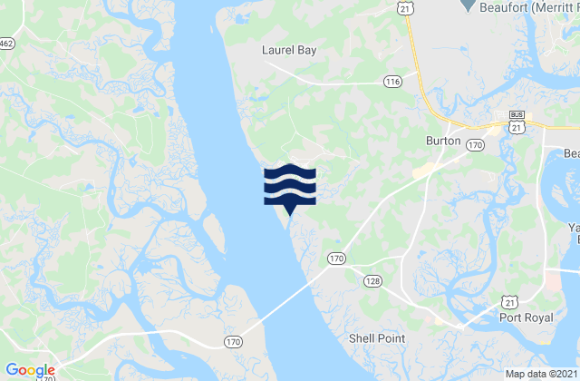Albergottie Creek, United States tide chart map