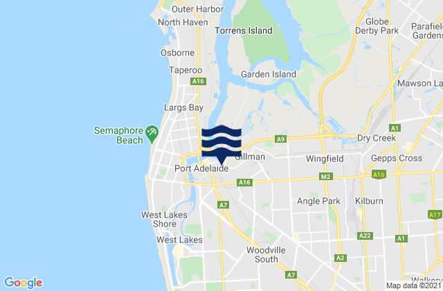 Alberton, Australia tide times map