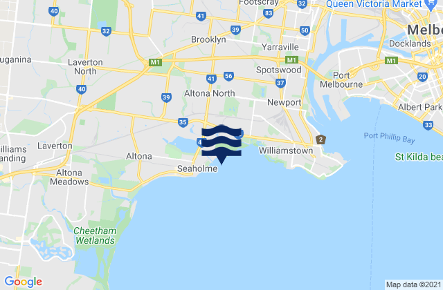 Albion, Australia tide times map
