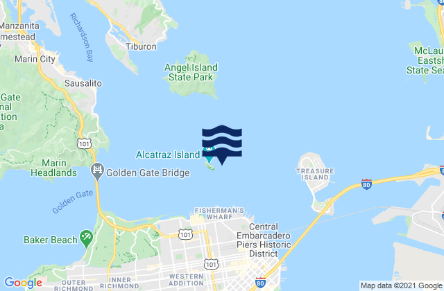 Alcatraz (North Point), United States tide chart map