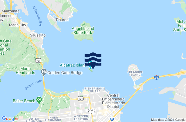 Alcatraz Island, United States tide chart map
