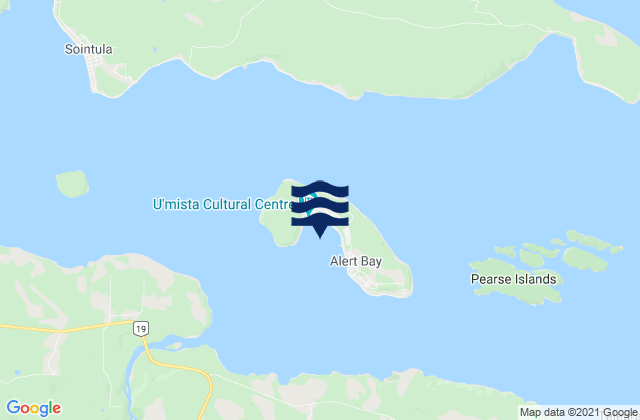 Alert Bay, Canada tide times map