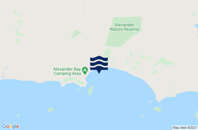 Alexander Bay, Australia tide times map