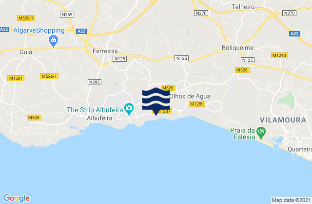 Alfagar, Portugal tide times map