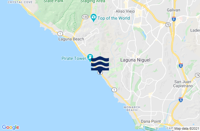 Aliso Beach, United States tide chart map