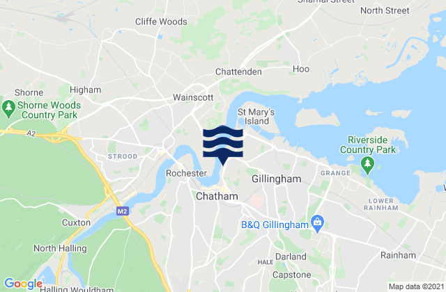Allington Lock, United Kingdom tide times map
