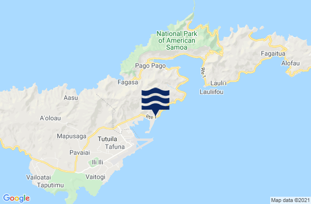 Alofau Gas Station, American Samoa tide times map