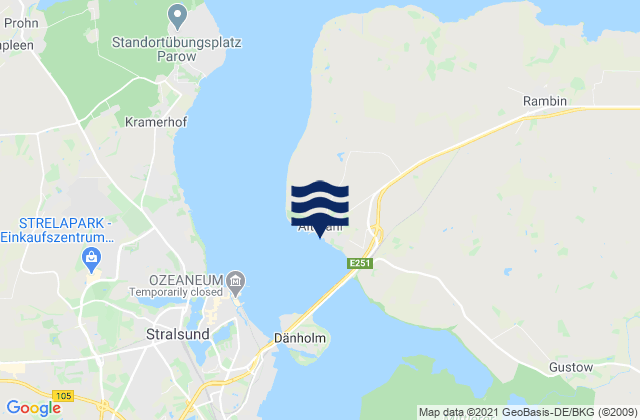 Altefaehr, Germany tide times map