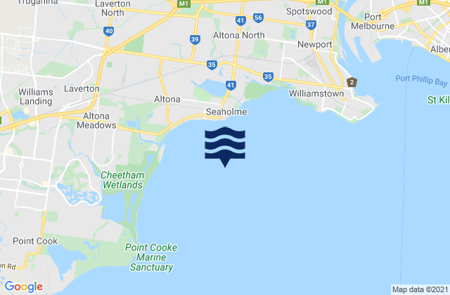 Altona Bay, Australia tide times map