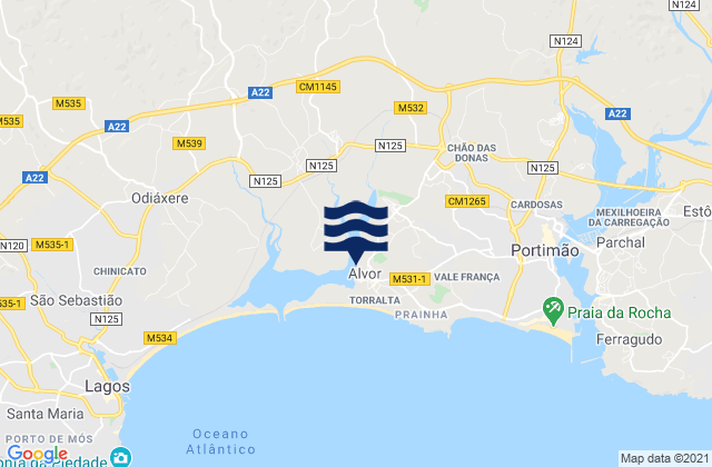 Alvor Portimao Faro Portugal Tide Times Map 3420610 