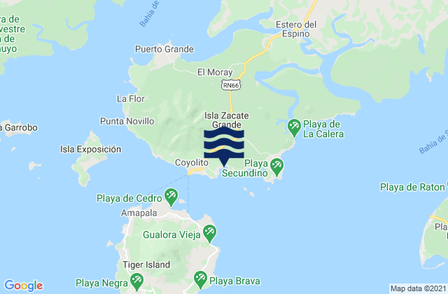 Amapala, Honduras tide times map
