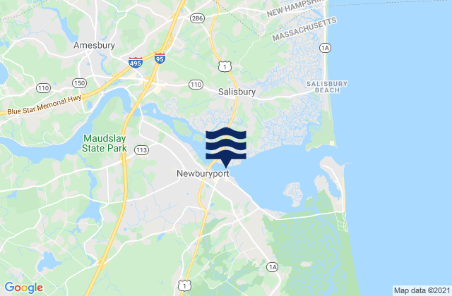 Amesbury, United States tide chart map