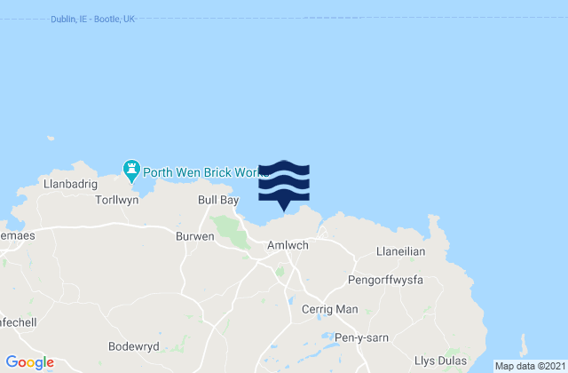 Amlwch, United Kingdom tide times map