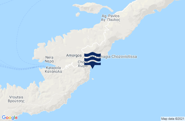 Amorgos, Greece tide times map