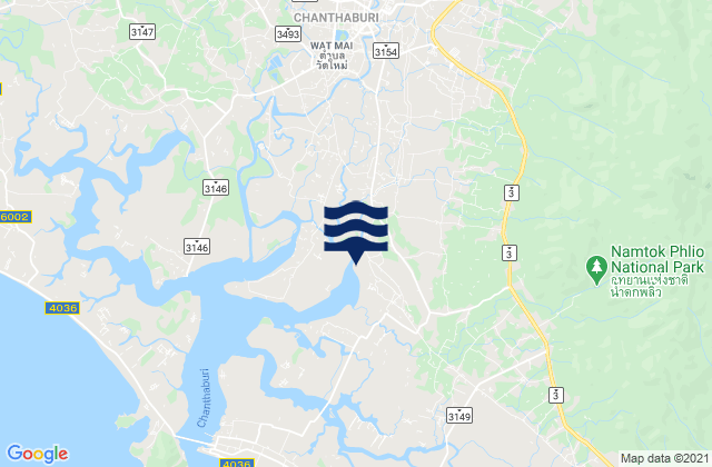 Amphoe Mueang Chanthaburi, Thailand tide times map