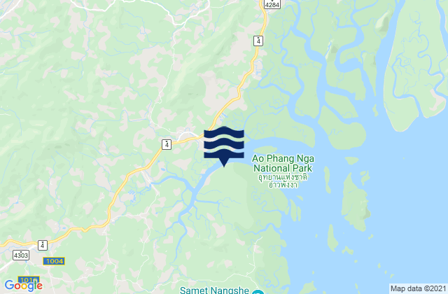 Amphoe Takua Thung, Thailand tide times map